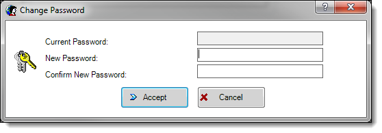 This figure shows the Change Password dialog in the EMC.