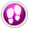 This figure shows the Abandoned icon, which is a purple circle with footsteps.
