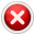 This figure shows the Cancelled icon, which is a red circle with the letter x.