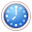 This figure shows the Reservations icon, which is a light blue circle with a clock.