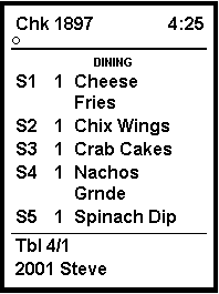 This figure shows a sample image of the chit with seat and order type layout.