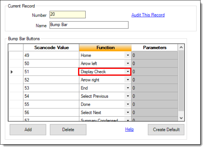 This figure shows the KDS Bump Bars module Display Check function.