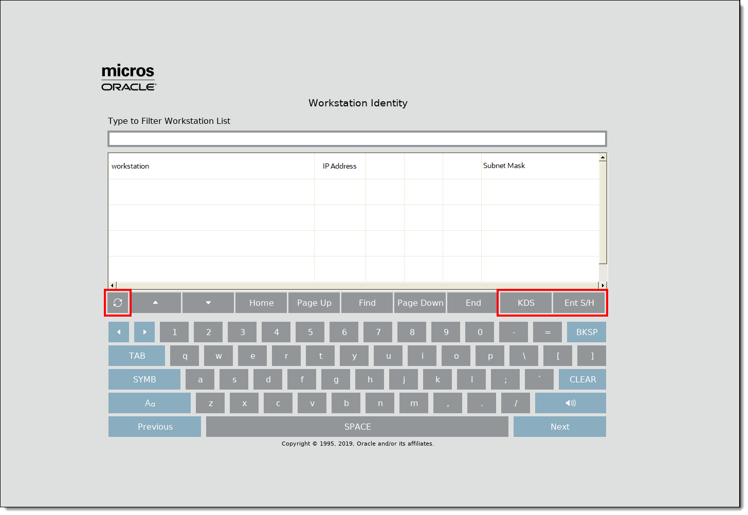 This figure shows the CAL Workstation Identity list window.
