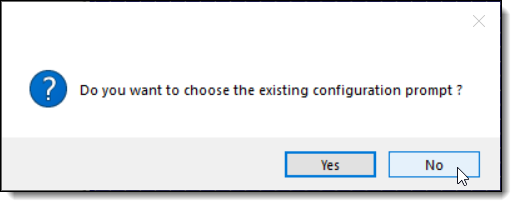 This figure shows the message prompt when configuring prompt details, specifically the ‘No’ response.