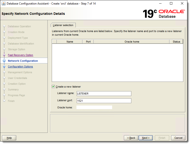 This figure shows the Specify Network Configuration Details window.