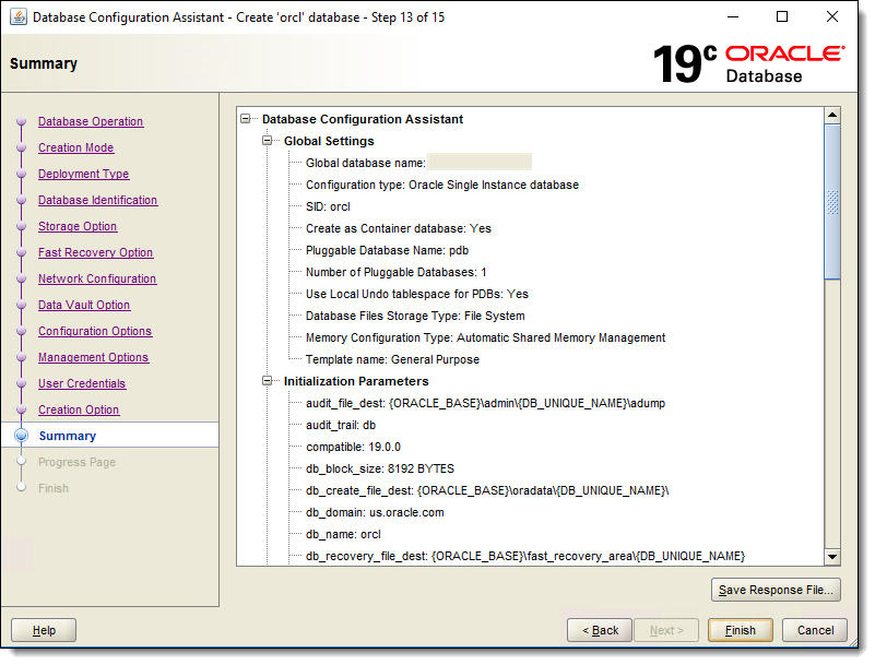 This figure shows the Summary window.