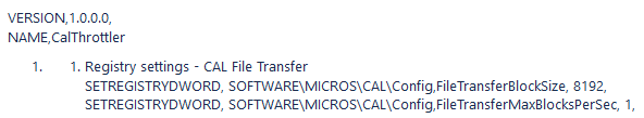 This figure shows an example of the setup.dat file after modifications.