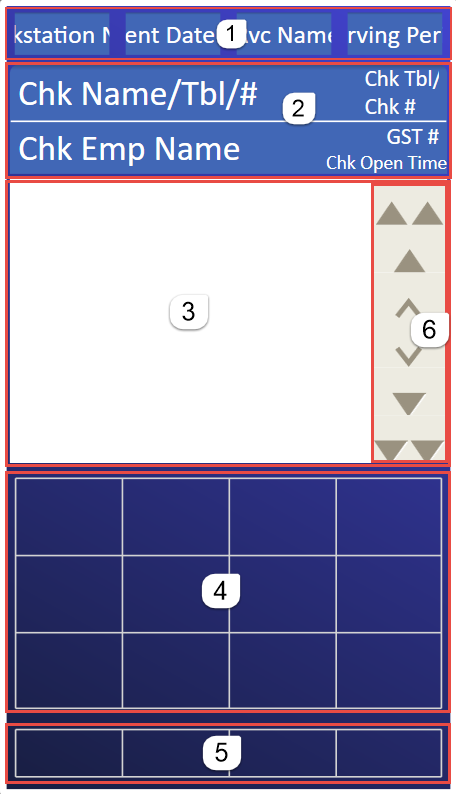 This figure shows the HHT Full Width Check Detail and Simple Button Grid template that appears in the EMC's Page Design Module.