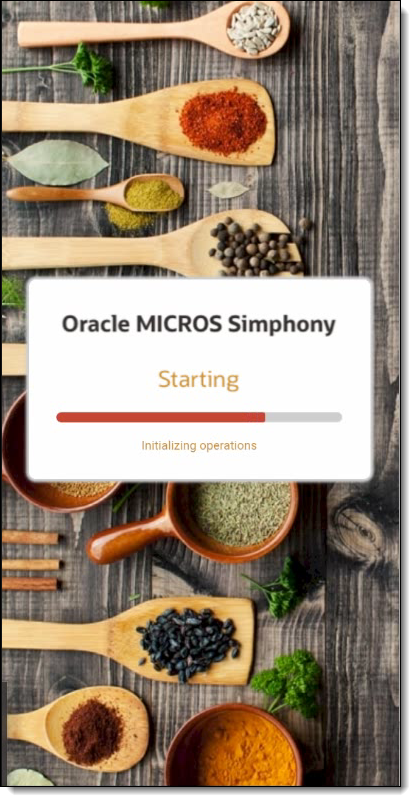 This figure shows the starting Simphony page.