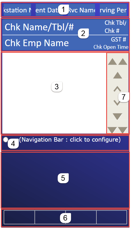 This figure shows the HHT Full Width Check Detail and Tabbed Button Grid template that appears in the EMC's Page Design Module.