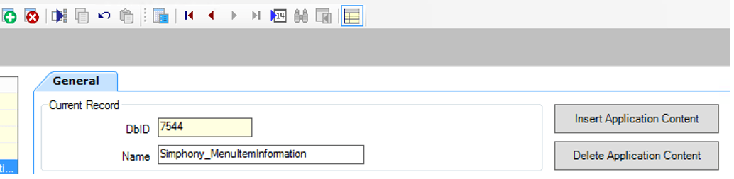 This figure shows an example of form view for the Extension Application record.
