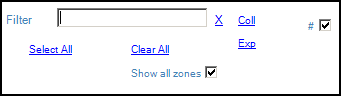 This figure shows the filters available on the Home Page. This figure shows the filters available on the Home Page.