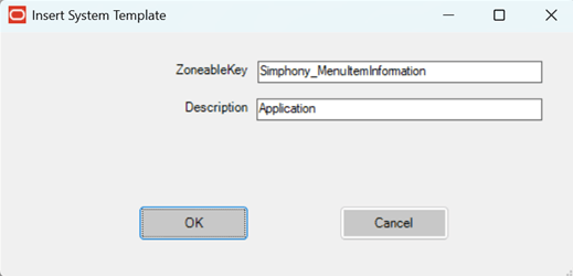 This image shows the Insert System Template dialog.