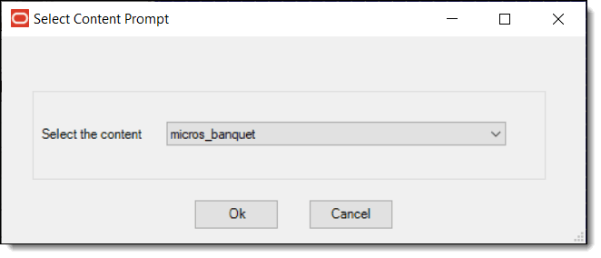 This figure shows the message prompt to select existing content.