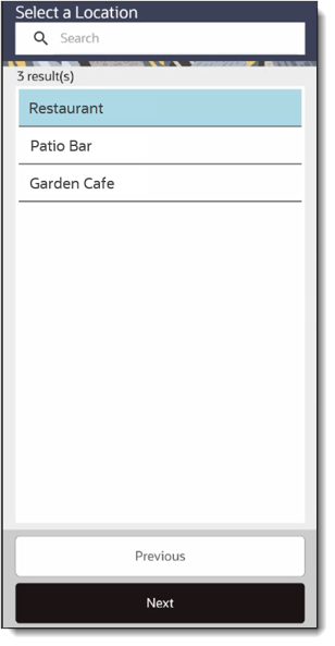 This figure shows the list of locations.