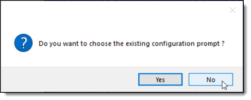 This figure shows the message prompt when configuring prompt details, specifically the ‘No’ response.