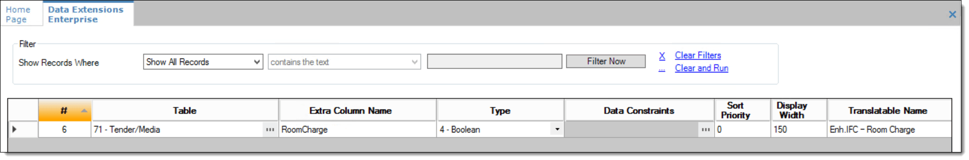 This figure shows the Data Extensions module.