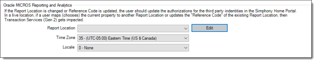 This figure shows the starting point for configuring R&A setup for a property.