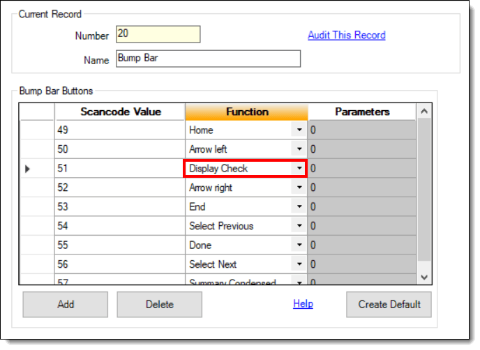 This figure shows the KDS Bump Bars module Display Check function.