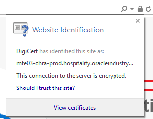 This figure shows the Website Identification dialog. This figure shows the Website Identification dialog.