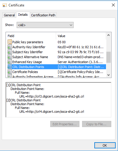 This figure shows the Certificate dialog. This figure shows the Certificate dialog.