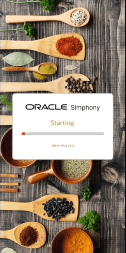 This figure shows the starting Simphony page.