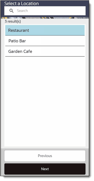 This figure shows the list of locations.