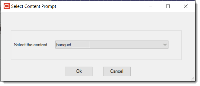 This figure shows the message prompt to select existing content.