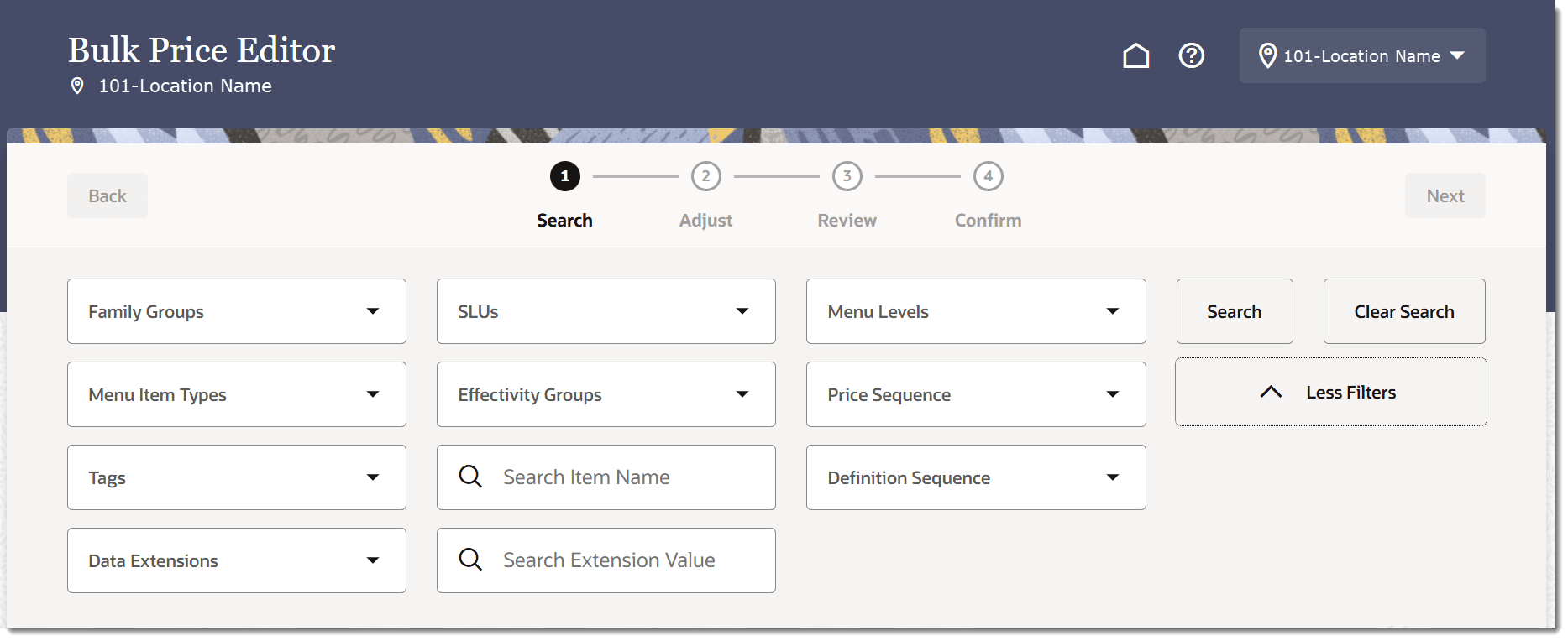 This figure shows the Bulk Price Editor module in Frontline Manager. This figure shows the Bulk Price Editor module in Frontline Manager.