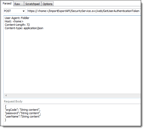 This figure shows an example of the content-type header. This figure shows an example of the content-type header.