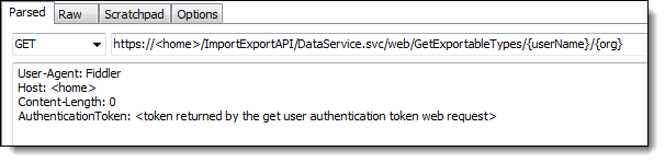 This figure shows an example of the authentication token header. This figure shows an example of the authentication token header.