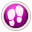 This figure shows the Abandoned icon, which is a purple circle with footsteps.
