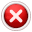 This figure shows the Cancelled icon, which is a red circle with the letter x.
