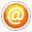 This figure shows the Internet Reservation (Ungreeted) icon, which is an orange circle with the at symbol.