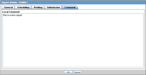 Comments tab Comments tab