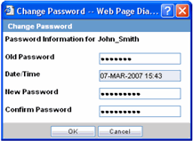 Change Password dialog box