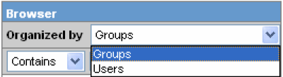 Selecting Organized by drop-down Selecting Organized by drop-down