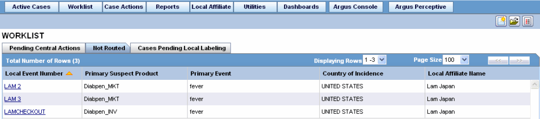Not Routed tab Not Routed tab