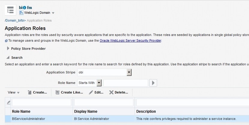 Application Roles fields