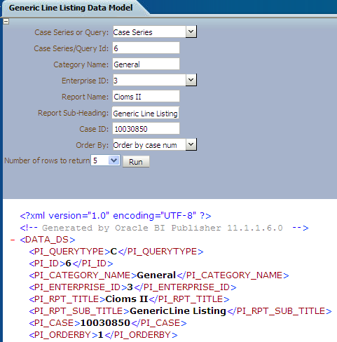 View Report filter options