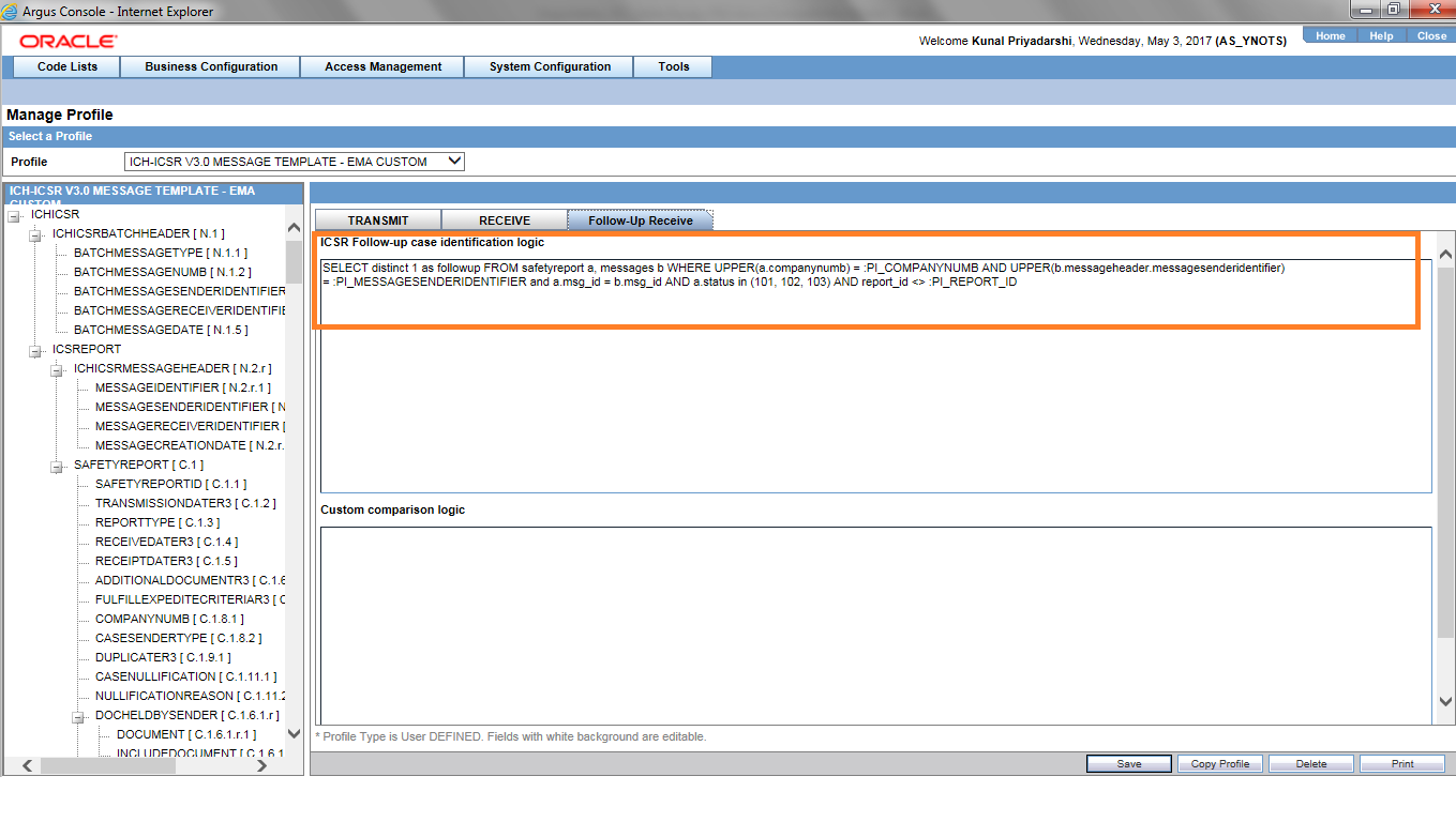 ICSR follow-up case identification logic