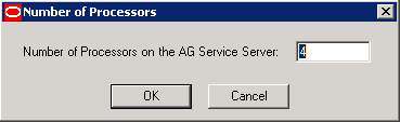 Number of Processors pop-up