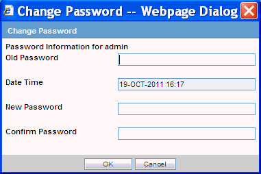 Change Password dialog