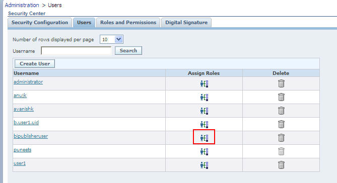 The Assign Roles icon.