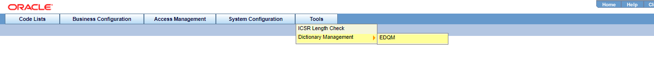 EDQM option screenshot