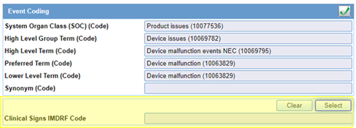 IMDRF code information