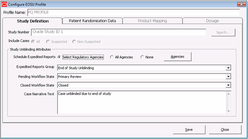 Configure a Study Definition