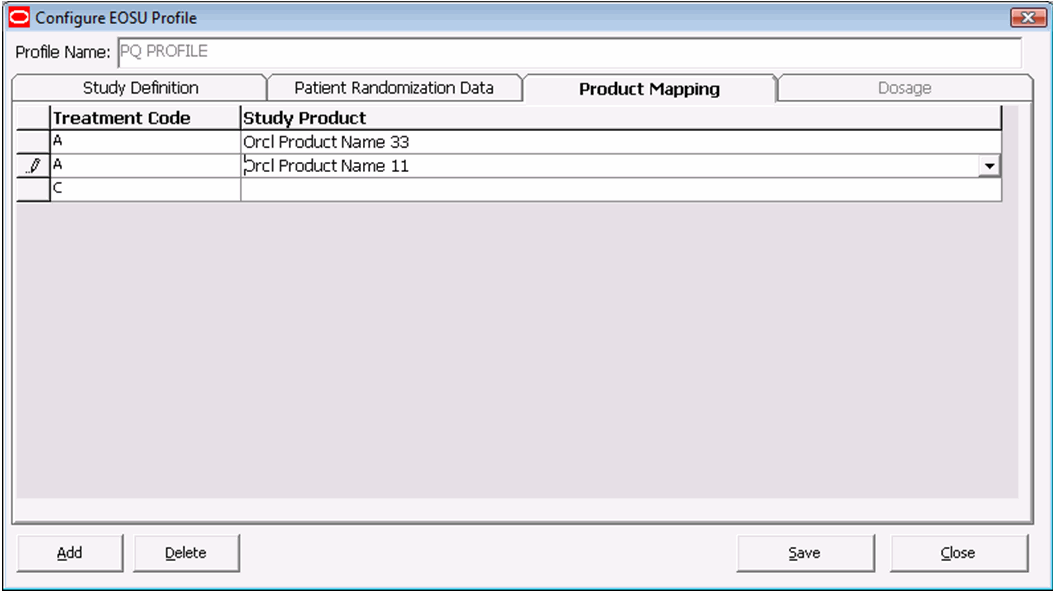 Configure EOSU Profile dialog box