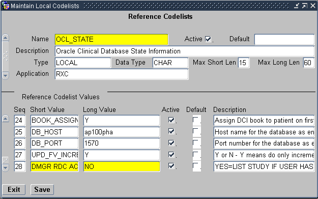 DMGR RDC ACCESS short value