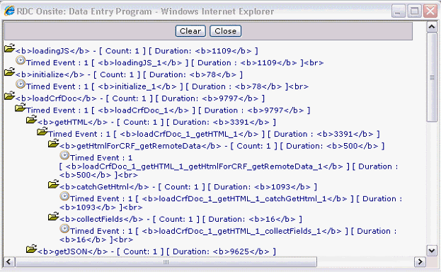 View Profile log